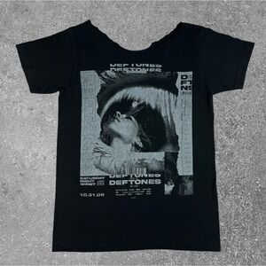 Deftones Saturday Night Wrist Band T Shirt Womens Medium Black Cut Neck 2006